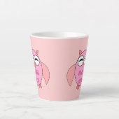 かわいいラブメッセージフクロウ カフェラテマグ (正面)