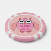 かわいいラブメッセージフクロウ ポーカーチップ (シングル)