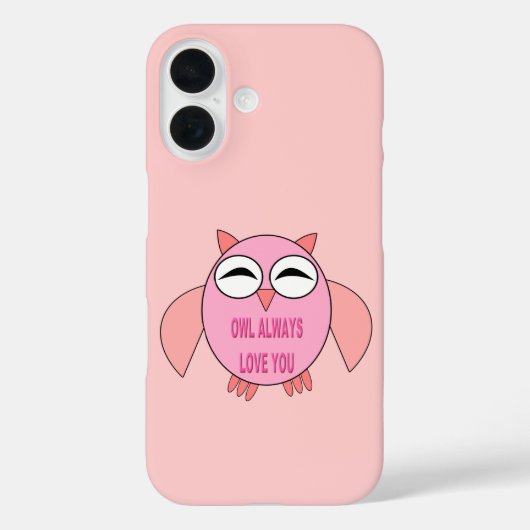 かわいいラブメッセージ フクロウ Case-Mate iPhoneケース (裏面)