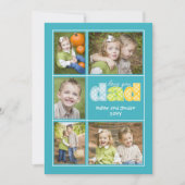 かわいいラブユーパパコラージュ写真の父のデイカード 案内状 (正面)