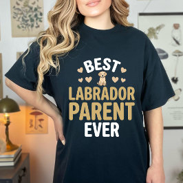 かわいいラブラドールの親 ラブラドールラバーのイエローラブ Tシャツ