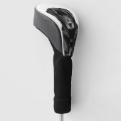 かわいいラブラドールブラックドッグパピーペットスケッチ ゴルフヘッドカバー (アングル)