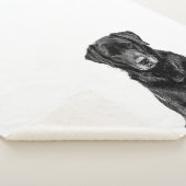 かわいいラブラドールブラックドッグパピーペットスケッチ シェルパブランケット (3/4)