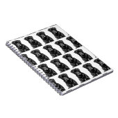 かわいいラブラドールブラックドッグパピーペットスケッチ ノートブック (右側)