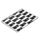 かわいいラブラドールブラックドッグパピーペットスケッチ ノートブック (左側)