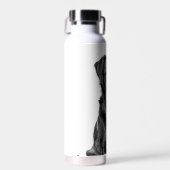 かわいいラブラドールブラックドッグパピーペット ウォーターボトル (正面)