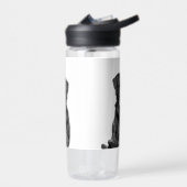 かわいいラブラドールブラックドッグパピーペット ウォーターボトル (左面)