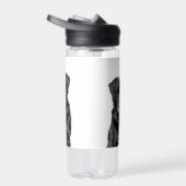 かわいいラブラドールブラックドッグパピーペット ウォーターボトル (右面)