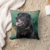 かわいいラブラドールブラックドッグパピーペット クッション (ブランケット)