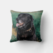 かわいいラブラドールブラックドッグパピーペット クッション (裏面)