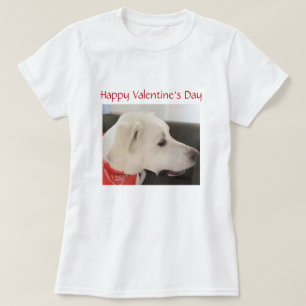 かわいいラブラドールミックスドッグプロフィールバレンタインデー Tシャツ