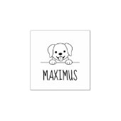 かわいいラブラドールリトリバー名前をカスタムする ラバースタンプ (インプリント)