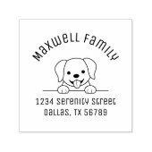 かわいいラブラドールレトリエバーアーチファミリーアドレス セルフインキングスタンプ (デザイン)