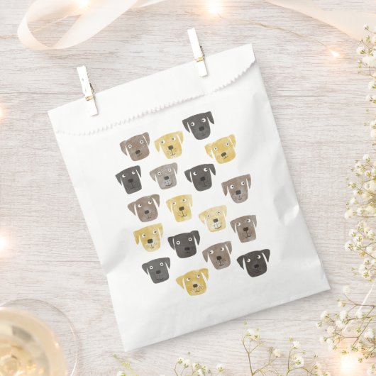 かわいいラブラドールレトリエバードッグウォーターカラー フェイバーバッグ (クリップ留めされた状態)