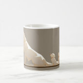 かわいいラブラドールレトリエバードッグファミリー コーヒーマグカップ (中央)