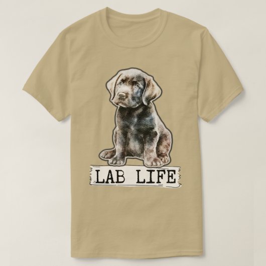 かわいいラブラドール子犬 Tシャツ (デザイン正面)