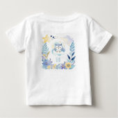 かわいいラブラドール犬と月 – ベビーTシャツ (裏面)
