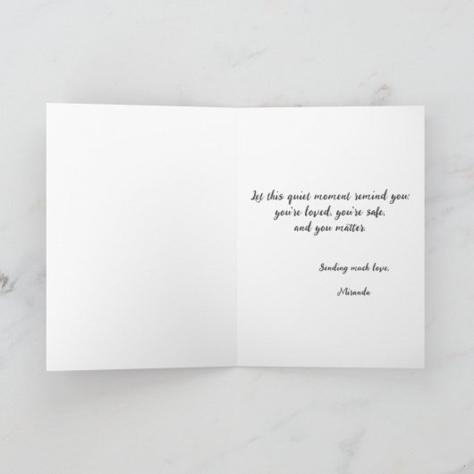 かわいいラブラドール犬と鹿の子だよ 応援カード カード (内部)