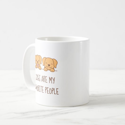 かわいいラブラドール犬のぞき引用文 コーヒーマグカップ (正面左)