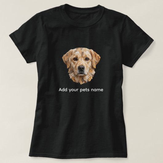 かわいいラブラドール犬のデザインTシャツ Tシャツ (デザイン正面)