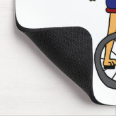 かわいいラブラドール犬の乗馬の一輪車の漫画 マウスパッド (コーナー)