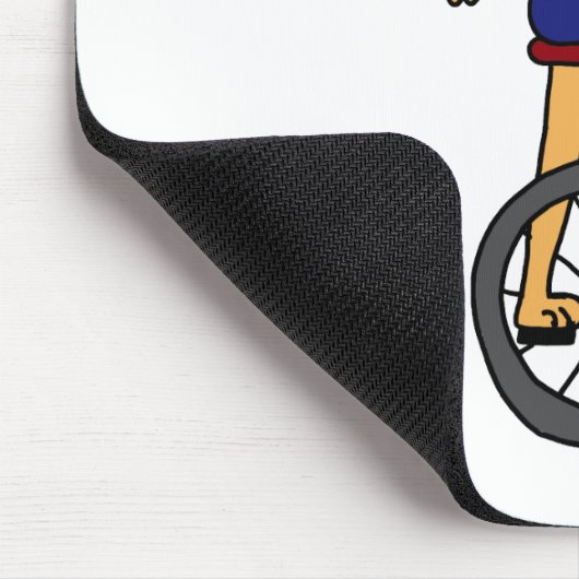 かわいいラブラドール犬の乗馬の一輪車の漫画 マウスパッド (コーナー)