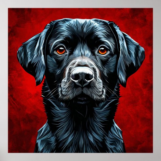 かわいいラブラドール犬 ポスター (正面)