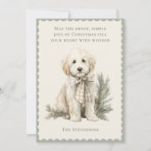 かわいいラブラドール犬 松  rusticクリスマス シーズンカード (正面)