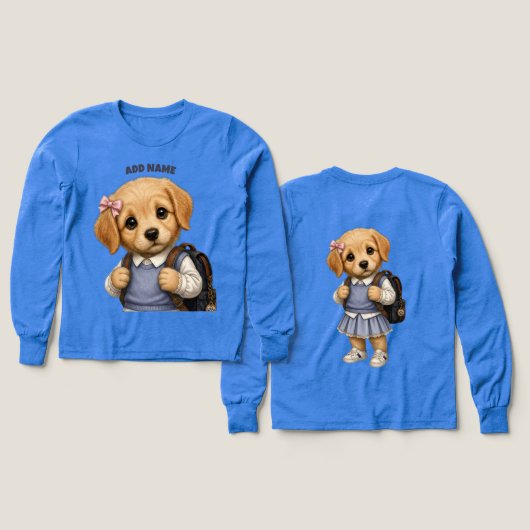 かわいいラブラドール雌の子犬 (デザイン 正面&背面)
