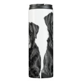 かわいいラブラドール黒犬の子犬ペットスケッチ タンブラー (裏面)