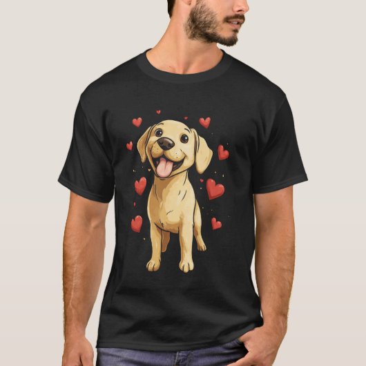 かわいいラブラドール・レトリバー Tシャツ (正面)