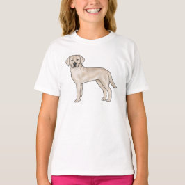 かわいいラブラドール・レトリーバーのキャラクターイラスト Tシャツ
