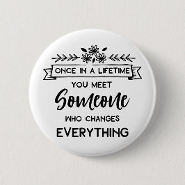 かわいいラブ引用文の結婚婚約花嫁 缶バッジ