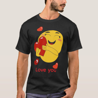 かわいいラブ絵文字Tシャツ - ロマンティックハートデザイン Tシャツ