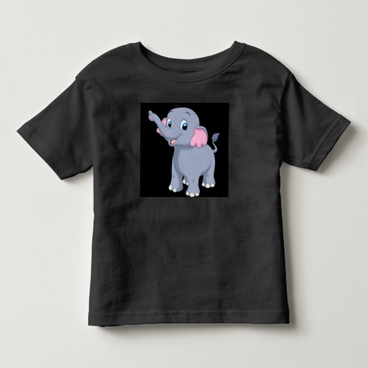 かわいいラブ象のプリント トドラーTシャツ (正面)