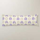 かわいいラベンダーのでぶ猫 パステルボディピローカバー ボディピロー (裏面)