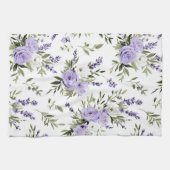 かわいいラベンダーの花 キッチンタオル (横)