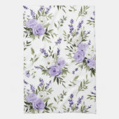 かわいいラベンダーの花 キッチンタオル (縦)