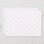 かわいいラベンダーガーランドガールズバースデーパーティー 招待状 (裏面)