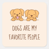 かわいいラボレトリエバードッグス引用文 スクエアシール (正面)