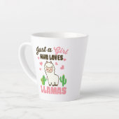 かわいいラマが好きな女の子だけ カフェラテマグ (左アングル)