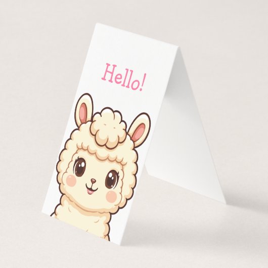 かわいいラマのイラストデザイン (正面)