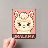 かわいいラマのイラストデザイン アクリル招待状 (インサイチュ (ポータブル))