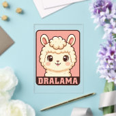 かわいいラマのイラストデザイン アクリル招待状 (インサイチュ (ウェディング))