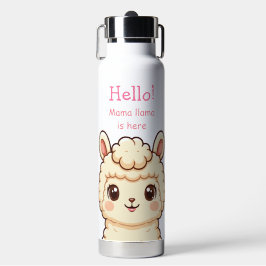 かわいいラマのイラストデザイン ウォーターボトル