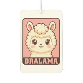 かわいいラマのイラストデザイン カーエアーフレッシュナー