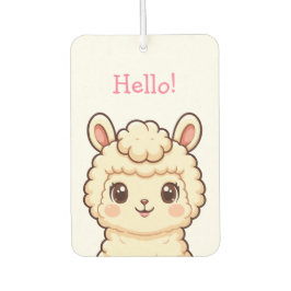かわいいラマのイラストデザイン カーエアーフレッシュナー