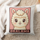 かわいいラマのイラストデザイン クッション (ブランケット)