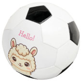 かわいいラマのイラストデザイン サッカーボール (3/4)