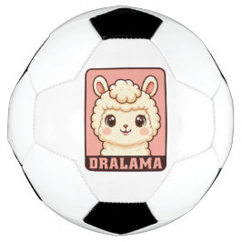 かわいいラマのイラストデザイン サッカーボール